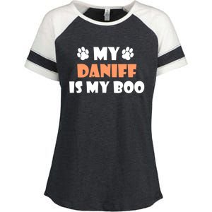 My Daniff Is My Boo Halloween Dog Owner Gift Enza Ladies Jersey Colorblock Tee