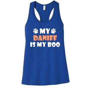 My Daniff Is My Boo Halloween Dog Owner Gift Women's Racerback Tank