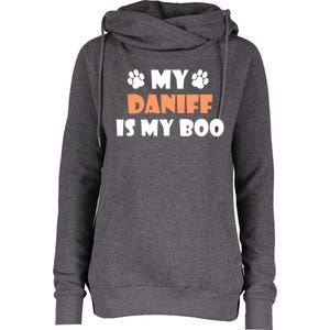 My Daniff Is My Boo Halloween Dog Owner Gift Womens Funnel Neck Pullover Hood