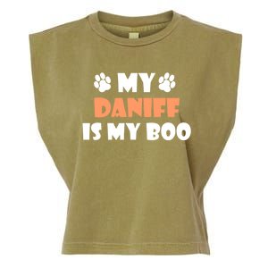 My Daniff Is My Boo Halloween Dog Owner Gift Garment-Dyed Women's Muscle Tee