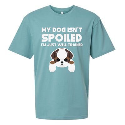 My Dog Isn't Spoiled I'm Well Trained Funny Shih Tzu Sueded Cloud Jersey T-Shirt