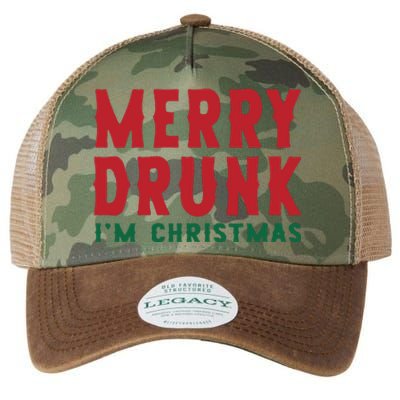 Merry Drunk IM Christmas Holiday Season Drinking Team Legacy Tie Dye Trucker Hat