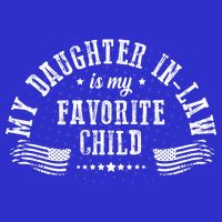My Daughter In Law Is My Favorite Child Usa Flag Women's V-Neck T-Shirt