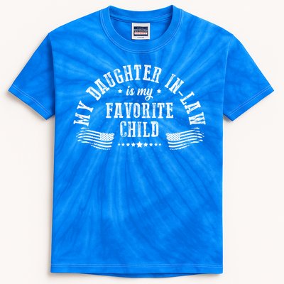 My Daughter In Law Is My Favorite Child Usa Flag Kids Tie-Dye T-Shirt