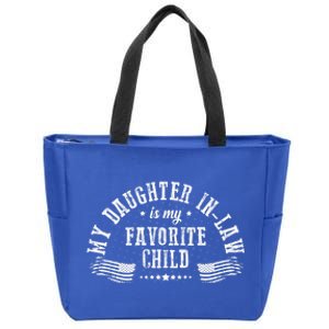 My Daughter In Law Is My Favorite Child Usa Flag Zip Tote Bag