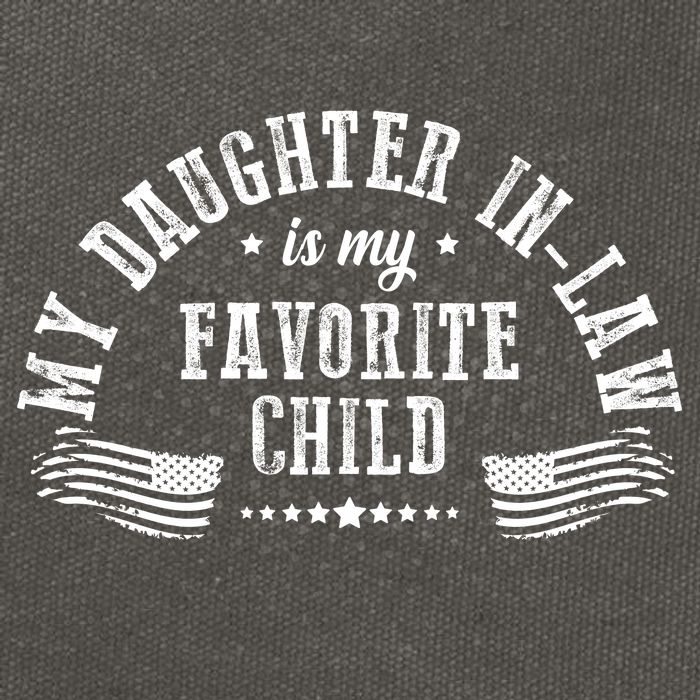 My Daughter In Law Is My Favorite Child Usa Flag Cotton Canvas Backpack