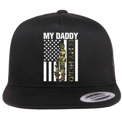 My Daddy Is My Hero Army Daddy Vintage Father Day Funny Gift Flatbill Hat