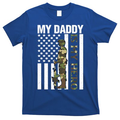 My Daddy Is My Hero Army Daddy Vintage Father Day Funny Gift T-Shirt