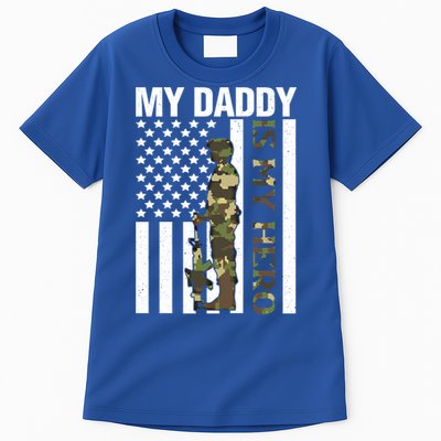 My Daddy Is My Hero Army Daddy Vintage Father Day Funny Gift Tall T-Shirt
