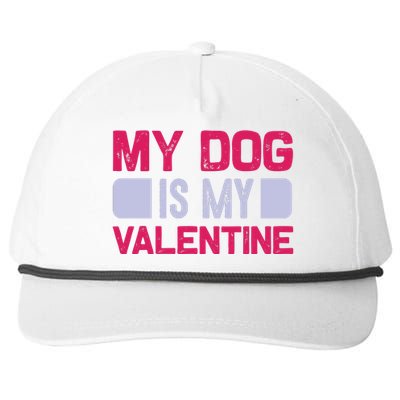 My Dog Is My Valentine Snapback Five-Panel Rope Hat