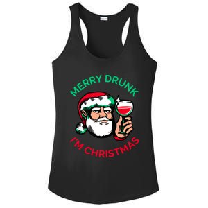 Merry Drunk Im Christmas Funny Santa Claus Ing Wine Great Gift Ladies PosiCharge Competitor Racerback Tank