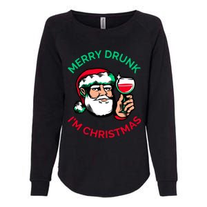 Merry Drunk Im Christmas Funny Santa Claus Ing Wine Great Gift Womens California Wash Sweatshirt