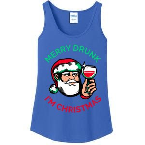 Merry Drunk Im Christmas Funny Santa Claus Ing Wine Great Gift Ladies Essential Tank