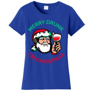 Merry Drunk Im Christmas Funny Santa Claus Ing Wine Great Gift Women's T-Shirt