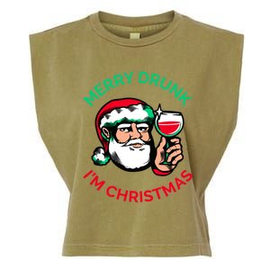 Merry Drunk Im Christmas Funny Santa Claus Ing Wine Great Gift Garment-Dyed Women's Muscle Tee