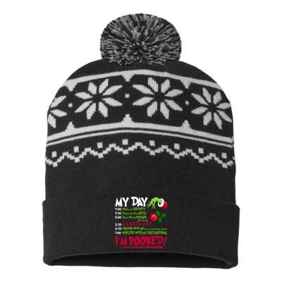 My Day Im Booked Funny Christmas Holiday USA-Made Snowflake Beanie