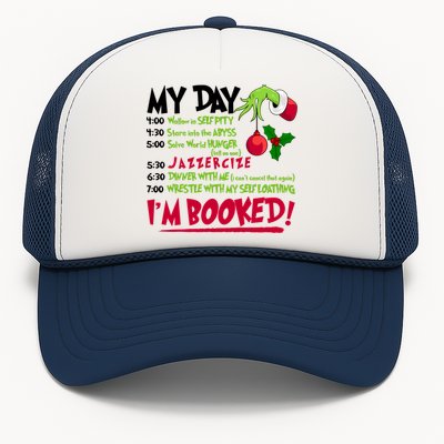 My Day Im Booked Funny Christmas Holiday Trucker Hat