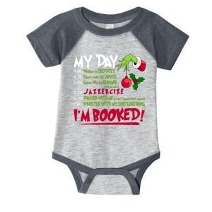 My Day Im Booked Funny Christmas Holiday Infant Baby Jersey Bodysuit