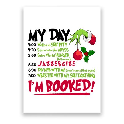My Day Im Booked Funny Christmas Holiday Poster