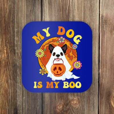 My Dog Is Boo Funny Dog Owner Boo Ghost Lover Halloween Gift Coaster