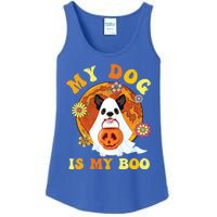 My Dog Is Boo Funny Dog Owner Boo Ghost Lover Halloween Gift Ladies Essential Tank