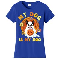 My Dog Is Boo Funny Dog Owner Boo Ghost Lover Halloween Gift Women's T-Shirt