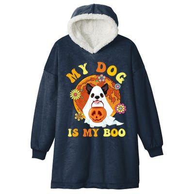 My Dog Is Boo Funny Dog Owner Boo Ghost Lover Halloween Gift Hooded Wearable Blanket