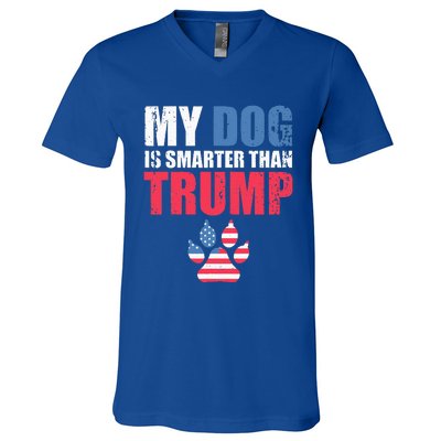 My Dog Is Smarter Than Your President Trump V-Neck T-Shirt