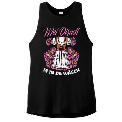 Mei Dirndl In Da Wasch Oktoberfest Funny German Ladies PosiCharge Tri-Blend Wicking Tank