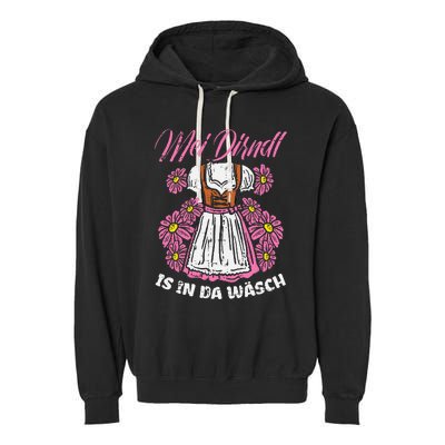 Mei Dirndl In Da Wasch Oktoberfest Funny German Garment-Dyed Fleece Hoodie