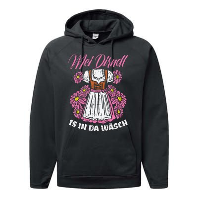 Mei Dirndl In Da Wasch Oktoberfest Funny German Performance Fleece Hoodie