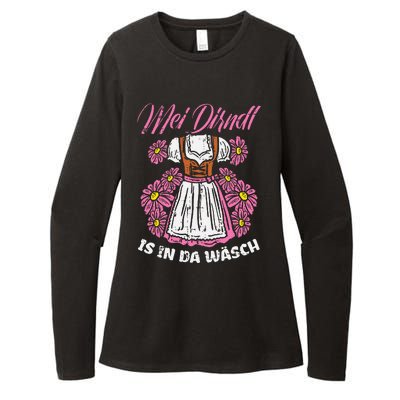 Mei Dirndl In Da Wasch Oktoberfest Funny German Womens CVC Long Sleeve Shirt