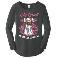 Mei Dirndl In Da Wasch Oktoberfest Funny German Women's Perfect Tri Tunic Long Sleeve Shirt