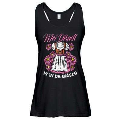 Mei Dirndl In Da Wasch Oktoberfest Funny German Ladies Essential Flowy Tank