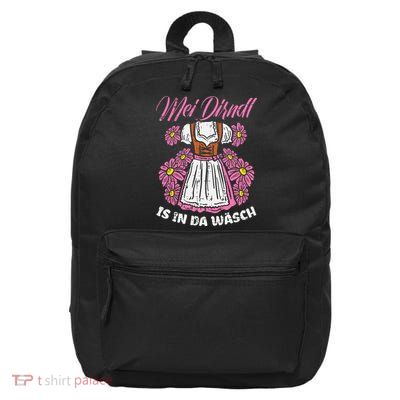 Mei Dirndl In Da Wasch Oktoberfest Funny German 16 in Basic Backpack