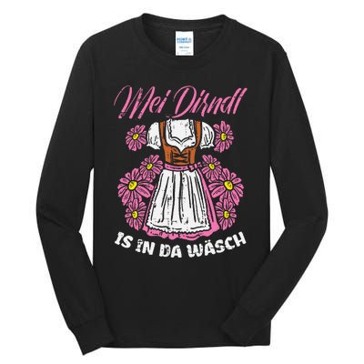 Mei Dirndl In Da Wasch Oktoberfest Funny German Tall Long Sleeve T-Shirt