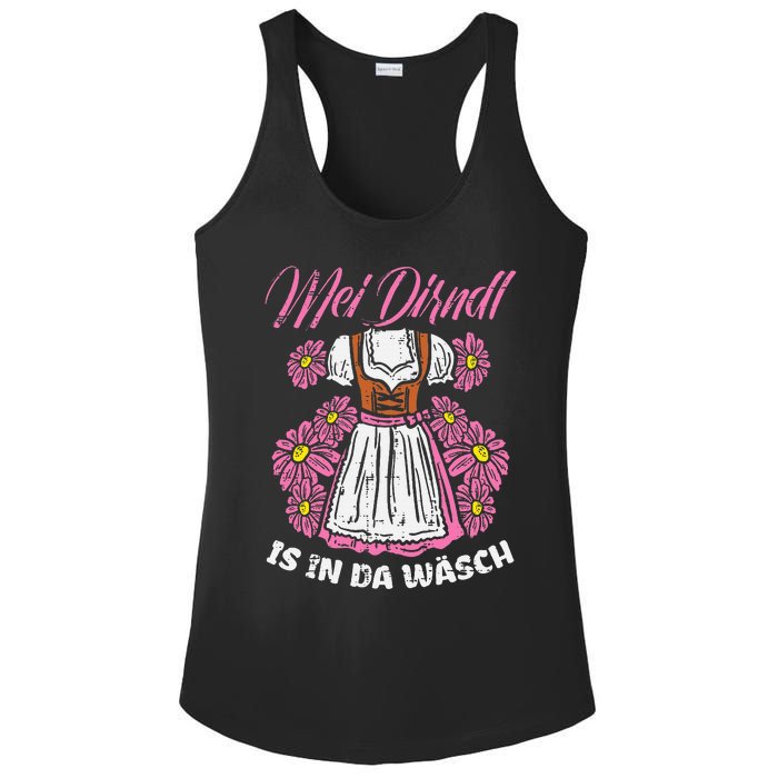 Mei Dirndl In Da Wasch Oktoberfest Funny German Ladies PosiCharge Competitor Racerback Tank