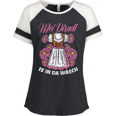 Mei Dirndl In Da Wasch Oktoberfest Funny German Enza Ladies Jersey Colorblock Tee