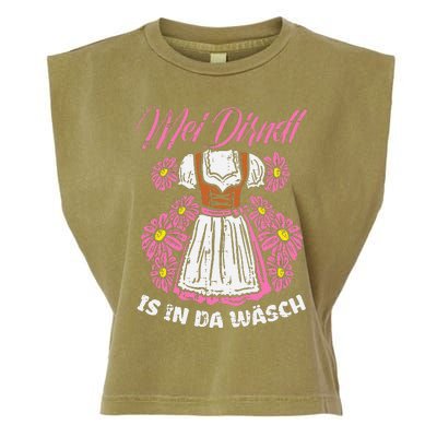 Mei Dirndl In Da Wasch Oktoberfest Funny German Garment-Dyed Women's Muscle Tee