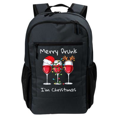 Merry Drunk IM Christmas Funny Santa Joke Xmas Beer Lover Gift Daily Commute Backpack