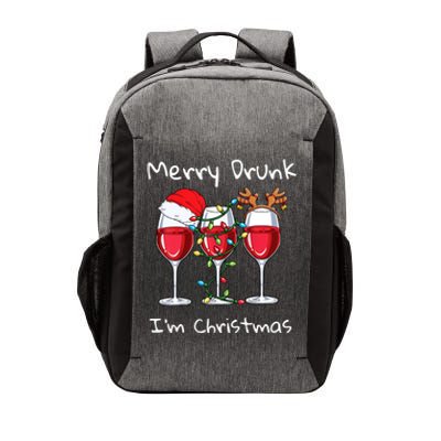 Merry Drunk IM Christmas Funny Santa Joke Xmas Beer Lover Gift Vector Backpack