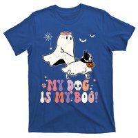 My Dog Is My Boo Boston Terrier Pumpkin Ghost Halloween Meaningful Gift T-Shirt