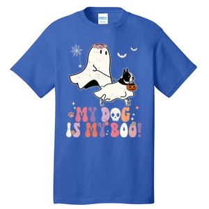 My Dog Is My Boo Boston Terrier Pumpkin Ghost Halloween Meaningful Gift Tall T-Shirt