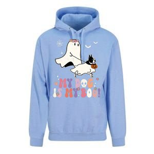 My Dog Is My Boo Boston Terrier Pumpkin Ghost Halloween Meaningful Gift Unisex Surf Hoodie