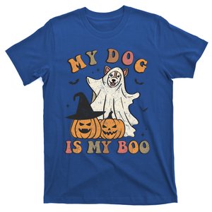 My Dog Is My Boo Ghost Dog Funny Halloween Retro Dogs Lover Cute Gift T-Shirt