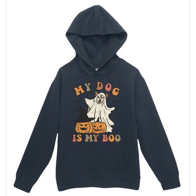 My Dog Is My Boo Ghost Dog Funny Halloween Retro Dogs Lover Cute Gift Urban Pullover Hoodie