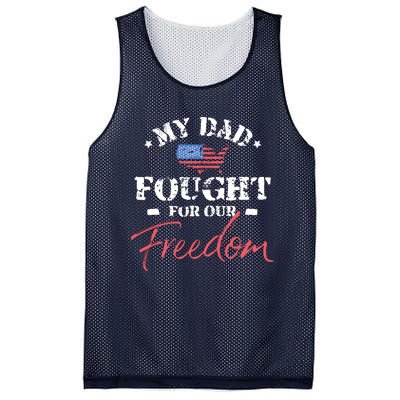 My Dad Is A Veteran Mesh Reversible Basketball Jersey Tank