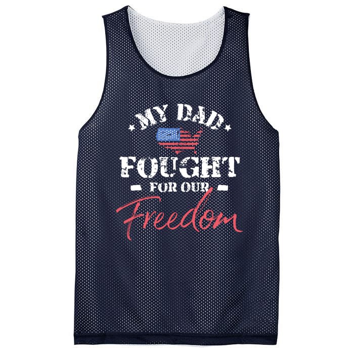 My Dad Is A Veteran Mesh Reversible Basketball Jersey Tank