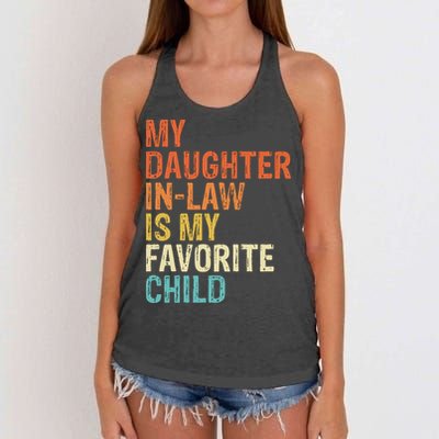 My Daughter In Law Is My Favorite Child Vintage Women's Knotted Racerback Tank