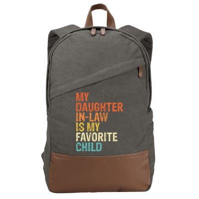 My Daughter In Law Is My Favorite Child Vintage Cotton Canvas Backpack